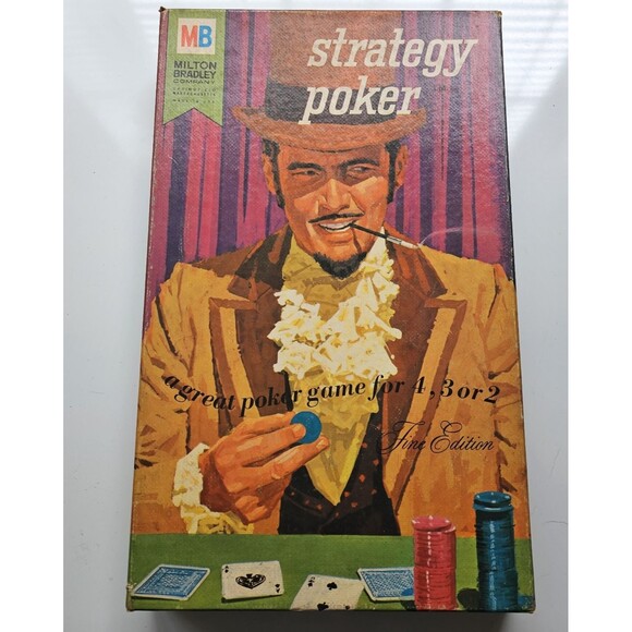 Vintage 1967 Milton Bradley Board Game Strategy Poker Complete with all parts - Picture 1 of 6